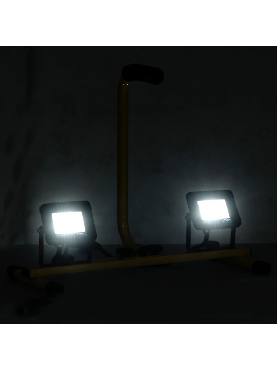 LED reflektor s rukojetí 2 x 10 W studené bílé světlo