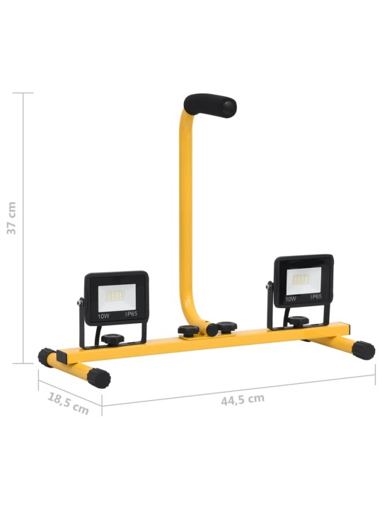 LED reflektor s rukojetí 2 x 10 W studené bílé světlo