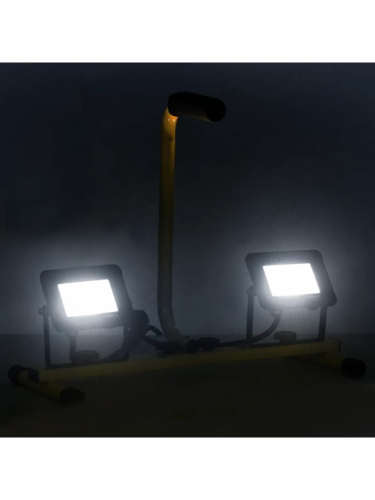 LED reflektor s rukojetí 2 x 20 W studené bílé světlo