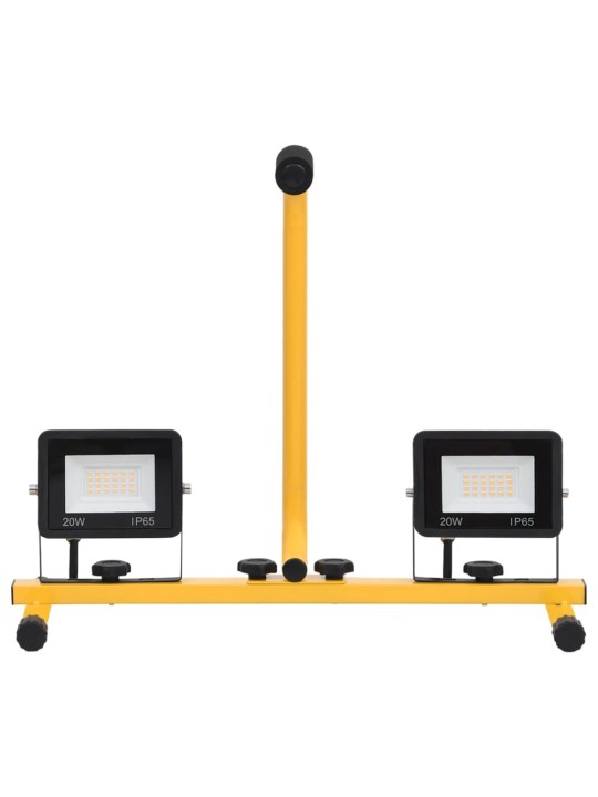 LED reflektor s rukojetí 2 x 20 W studené bílé světlo