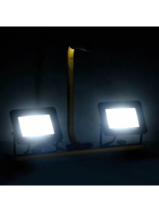 LED reflektor s rukojetí 2 x 30 W studené bílé světlo