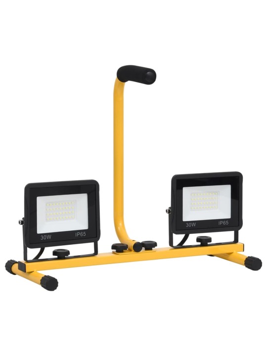 LED reflektor s rukojetí 2 x 30 W studené bílé světlo