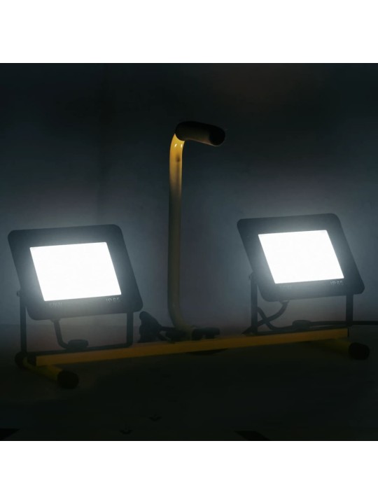 LED reflektor s rukojetí 2 x 50 W studené bílé světlo