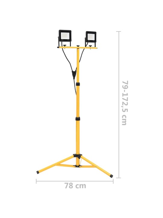 Led reflektor se stojanem 2 x 50 w teplé bílé světlo