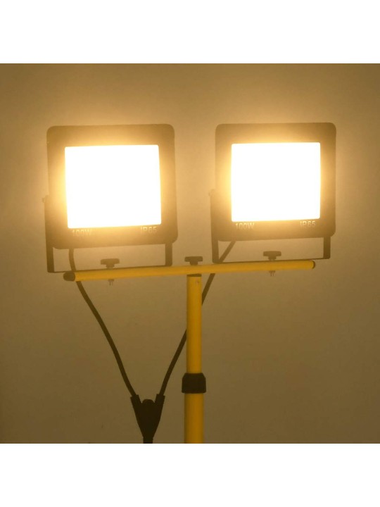 Led reflektor se stojanem 2 x 100 w teplé bílé světlo