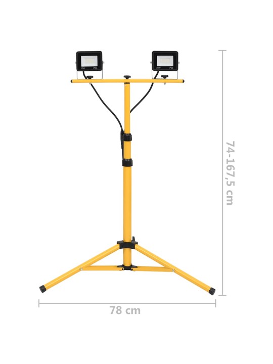 Led reflektor se stojanem 2 x 20 w studené bílé světlo