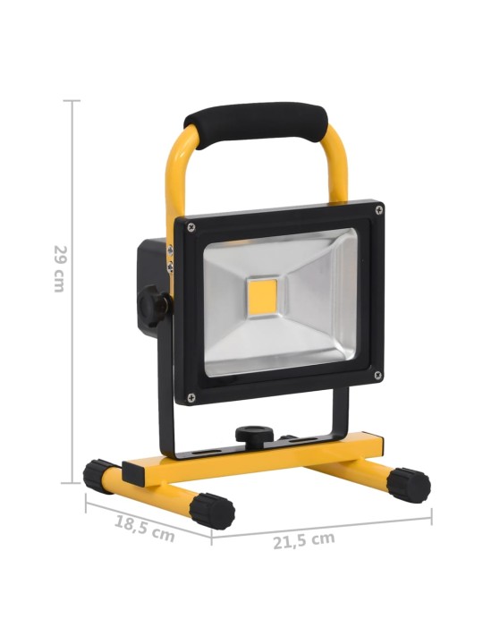 Dobíjecí LED reflektor s rukojetí 30 W studené bílé světlo
