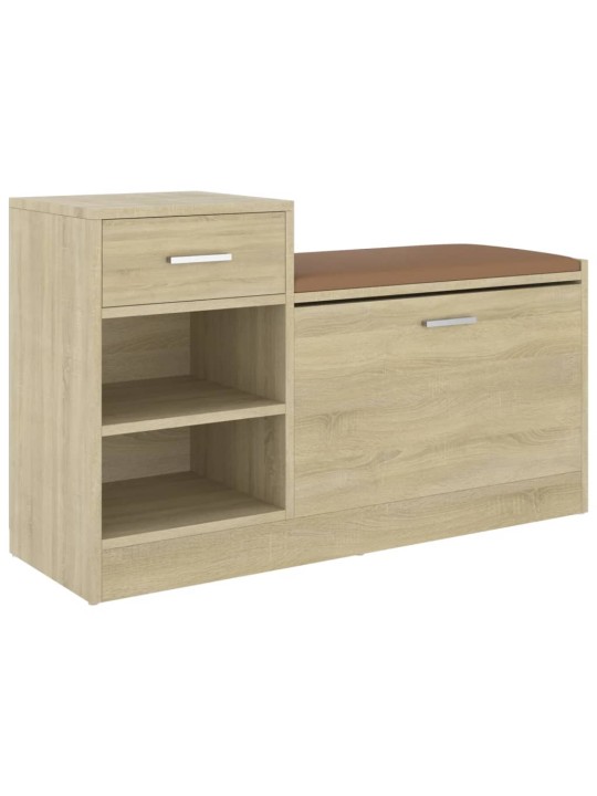Lavice s botníkem sonoma dub 94,5x31x57 cm kompozit