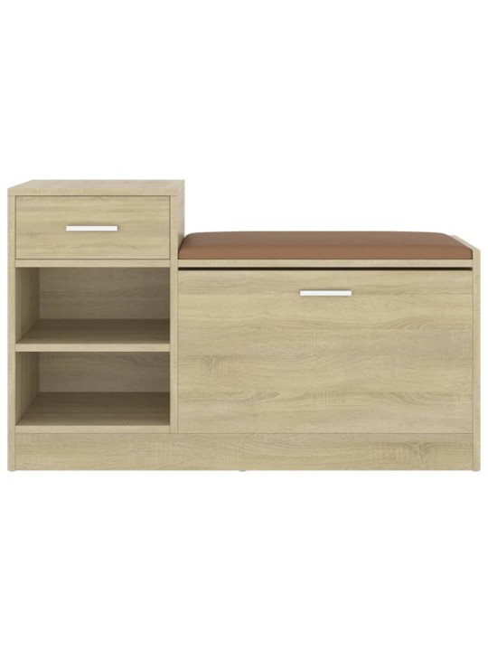 Lavice s botníkem sonoma dub 94,5x31x57 cm kompozit