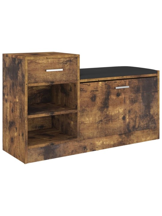 Lavice s botníkem kouřový dub 94,5x31x57 cm kompozitní dřevo