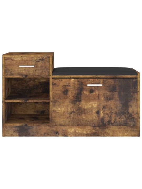 Lavice s botníkem kouřový dub 94,5x31x57 cm kompozitní dřevo