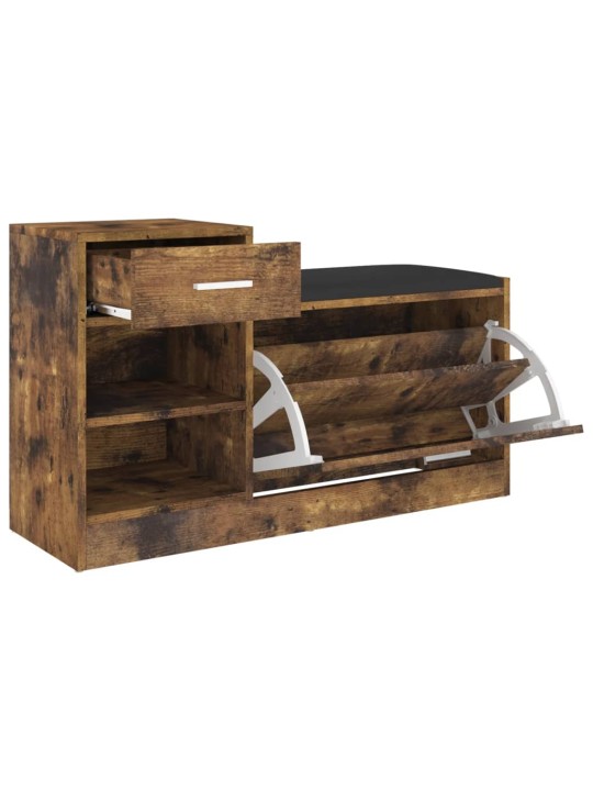 Lavice s botníkem kouřový dub 94,5x31x57 cm kompozitní dřevo