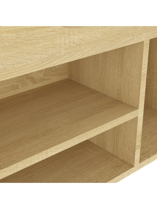 Lavice s botníkem a poduškou dub sonoma 104x30x49 cm kompozit