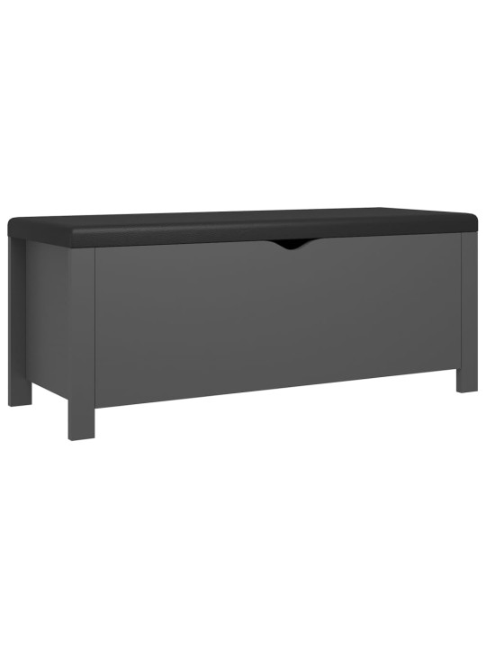 Úložný box s poduškou šedý 105 x 40 x 45 cm kompozitní dřevo