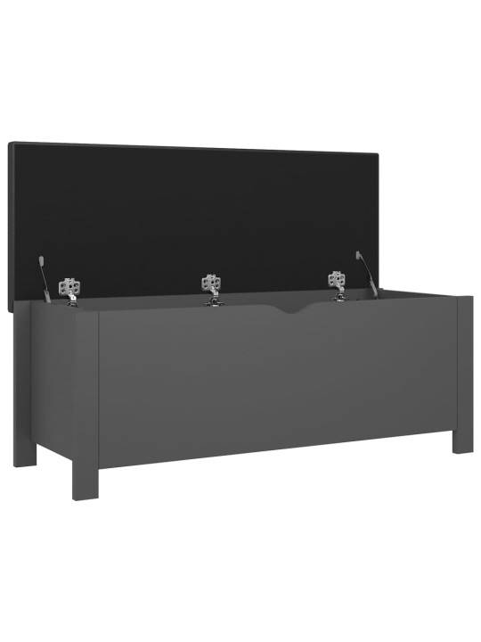 Úložný box s poduškou šedý 105 x 40 x 45 cm kompozitní dřevo