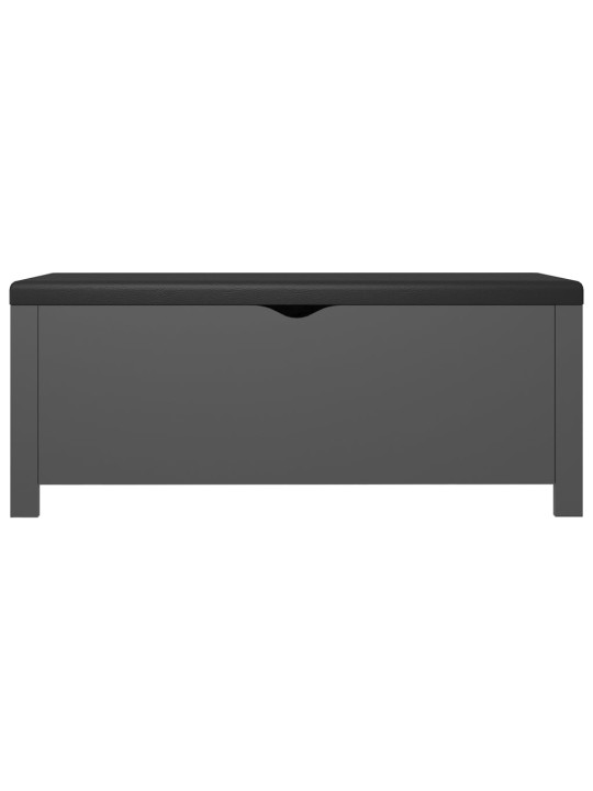 Úložný box s poduškou šedý 105 x 40 x 45 cm kompozitní dřevo