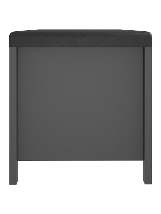 Úložný box s poduškou šedý 105 x 40 x 45 cm kompozitní dřevo