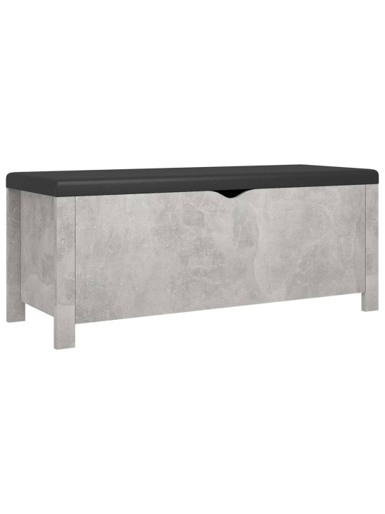 Úložný box s poduškou betonově šedý 105 x 40 x 45 cm kompozit