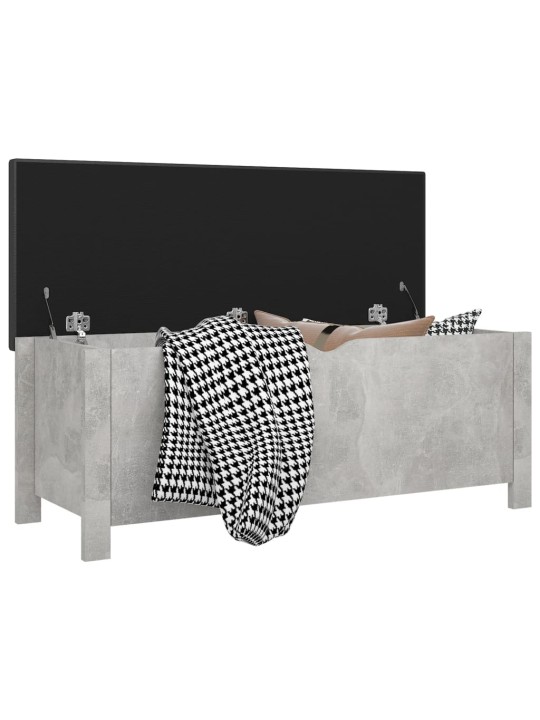 Úložný box s poduškou betonově šedý 105 x 40 x 45 cm kompozit
