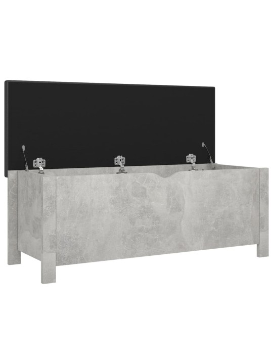 Úložný box s poduškou betonově šedý 105 x 40 x 45 cm kompozit