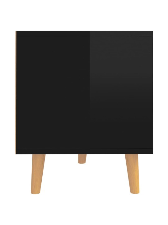 TV skříňka černá vysoký lesk 90 x 40 x 48,5 cm kompozitní dřevo