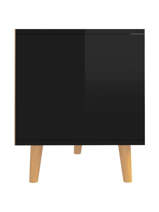 TV skříňka černá vysoký lesk 90 x 40 x 48,5 cm kompozitní dřevo