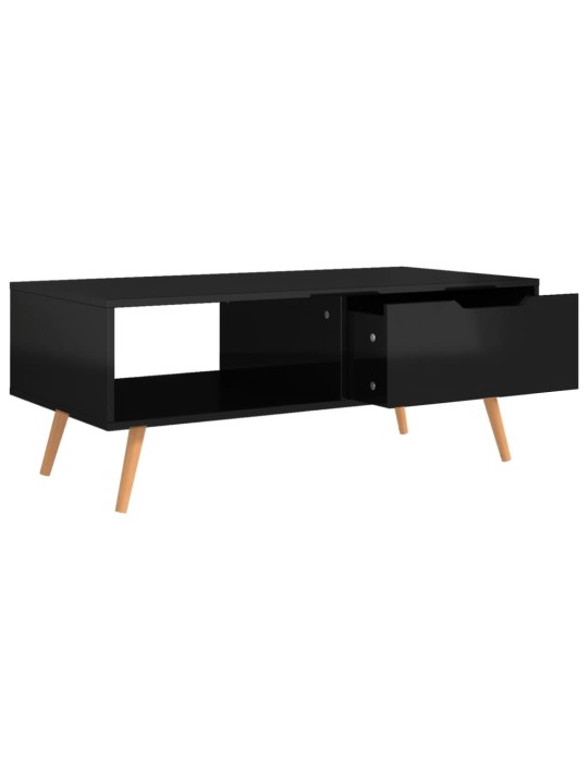 Konferenční stolek černý lesklý 100x49,5x43 cm kompozitní dřevo