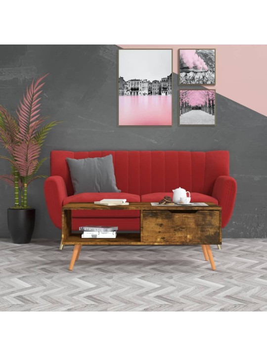 Konferenční stolek kouřový dub 100x49,5x43 cm kompozitní dřevo