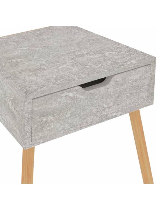 Noční stolky 2 ks betonově šedé 40x40x56 cm kompozitní dřevo