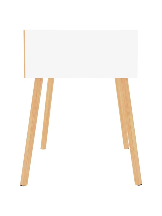 Noční stolky 2 ks bílé vysoký lesk 40x40x56 cm kompozitní dřevo