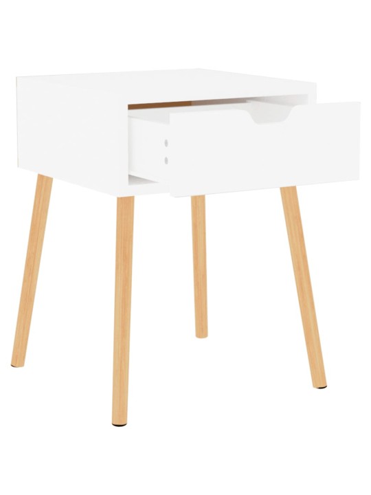 Noční stolky 2 ks bílé vysoký lesk 40x40x56 cm kompozitní dřevo