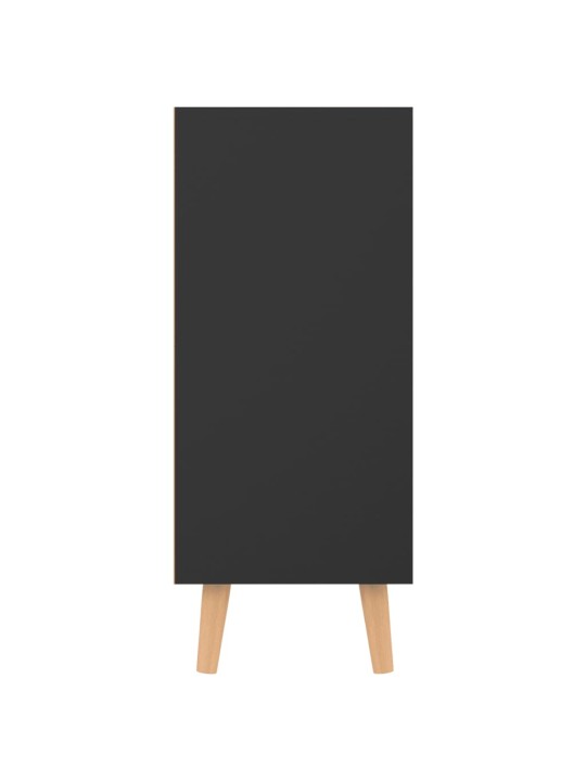 Příborník černý s vysokým leskem 90x30x72 cm kompozitní dřevo