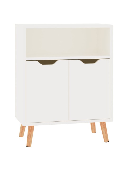 Příborník bílý s vysokým leskem 60x30x72 cm kompozitní dřevo