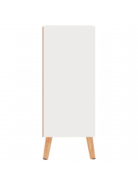 Příborník bílý s vysokým leskem 60x30x72 cm kompozitní dřevo