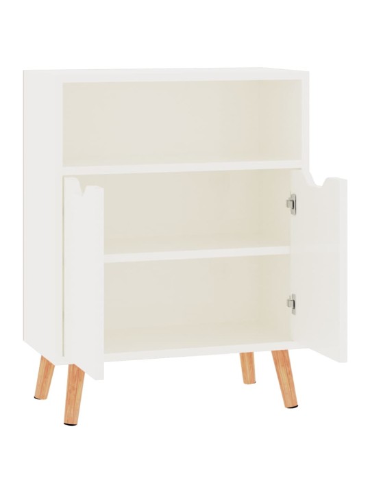 Příborník bílý s vysokým leskem 60x30x72 cm kompozitní dřevo