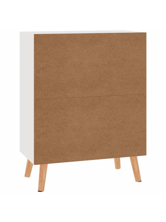 Příborník bílý s vysokým leskem 60x30x72 cm kompozitní dřevo