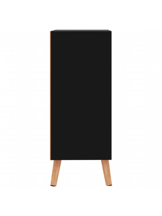 Příborník černý s vysokým leskem 60x30x72 cm kompozitní dřevo