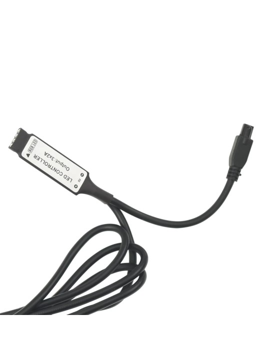 Noční stolek s LED černý 45 x 35 x 67 cm kompozitní dřevo