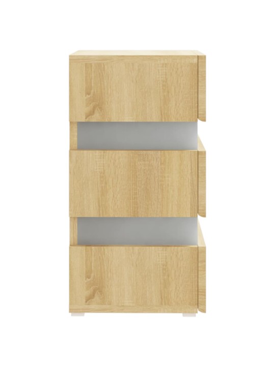 Noční stolek s LED dub sonoma 45 x 35 x 67 cm kompozitní dřevo