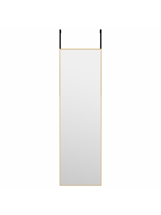 Zrcadlo na dveře zlaté 30 x 100 cm sklo a hliník