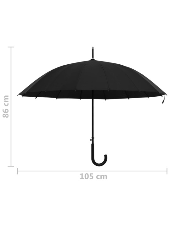 Deštník automatický černý 105 cm