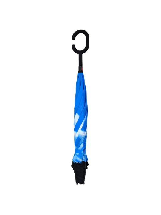 Deštník s rukojetí ve tvaru C černý 108 cm
