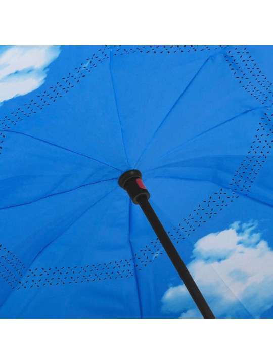 Deštník s rukojetí ve tvaru C černý 108 cm