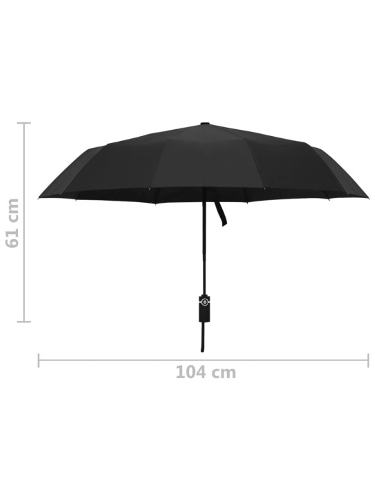 Automatický skládací deštník černý 104 cm