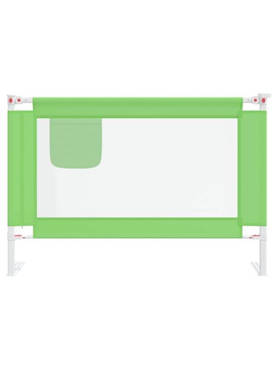 Dětská zábrana k postýlce zelená 100 x 25 cm textil