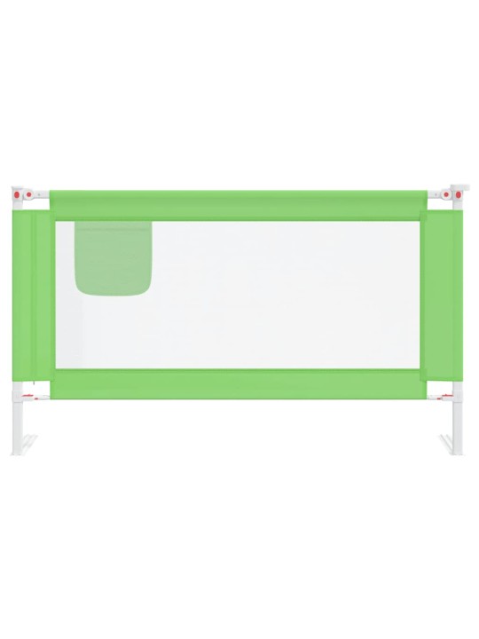 Dětská zábrana k postýlce zelená 140 x 25 cm textil