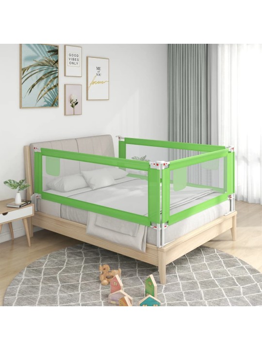 Dětská zábrana k postýlce zelená 200 x 25 cm textil