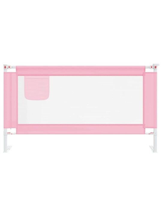 Dětská zábrana k postýlce růžová 150 x 25 cm textil