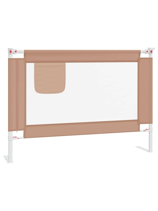 Dětská zábrana k postýlce taupe 90 x 25 cm textil