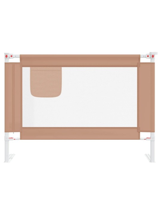 Dětská zábrana k postýlce taupe 90 x 25 cm textil